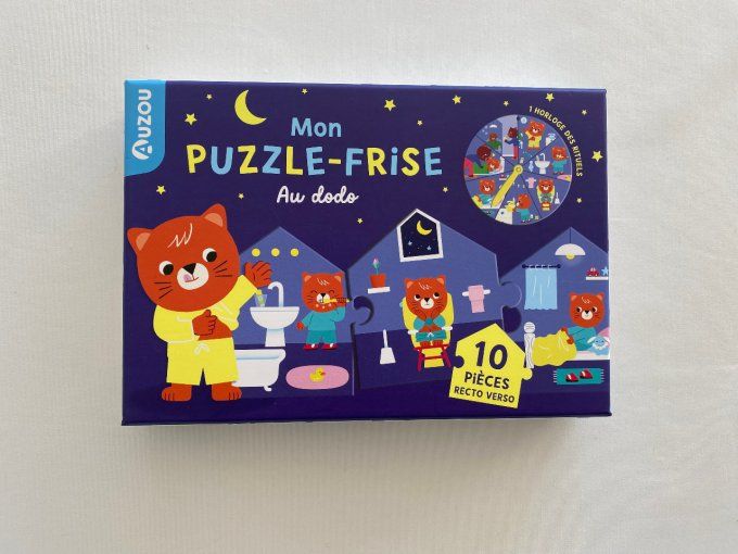 Mon puzzle-frise Au dodo (10 pièces recto verso) AUZOU d'occasion