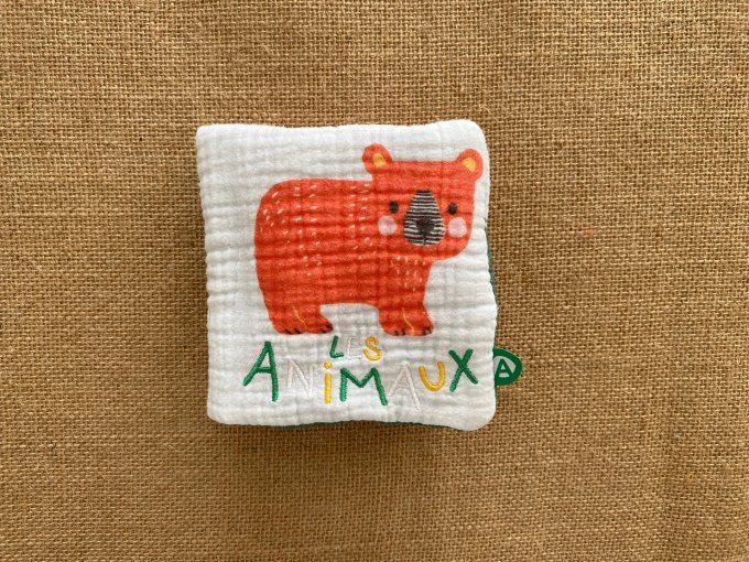 Mon premier livre tissu en lange animaux Auzou d'occasion