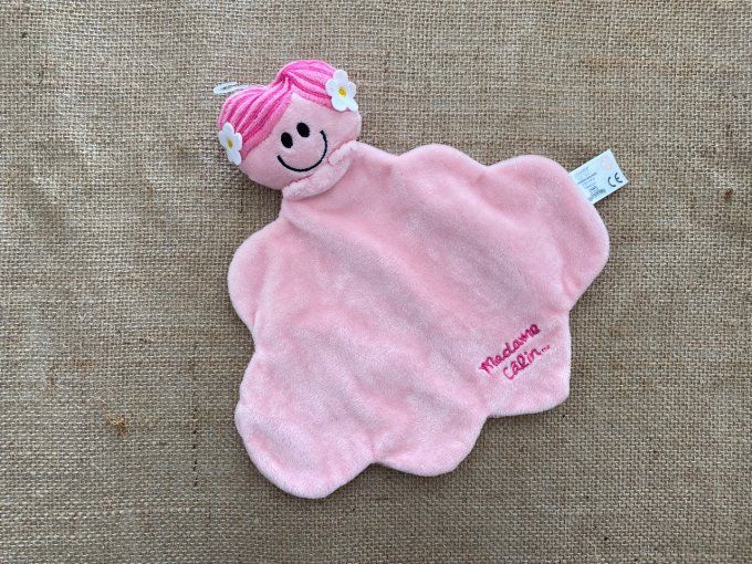 Doudou plat Madame Câlin rose Baby to love d'occasion