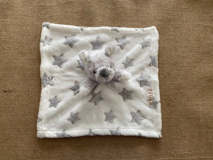 Doudou plat koala chien loup gris blanc étoiles BL NKETS & BEY ND d'occasion