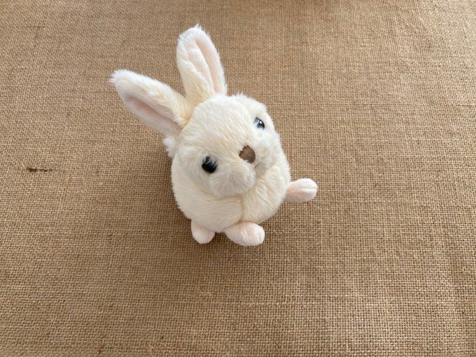 Peluche lapin Zeus beige blanc 18 cm Bukowski d'occasion