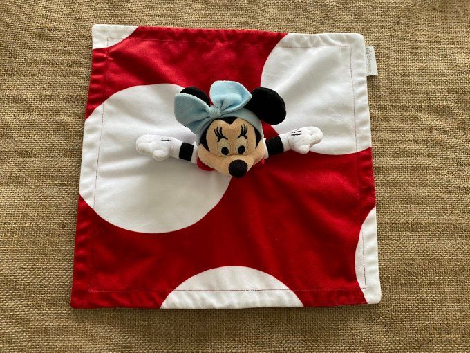 Doudou plat Minnie rouge blanc bandeau bleu Disney Baby d'occasion