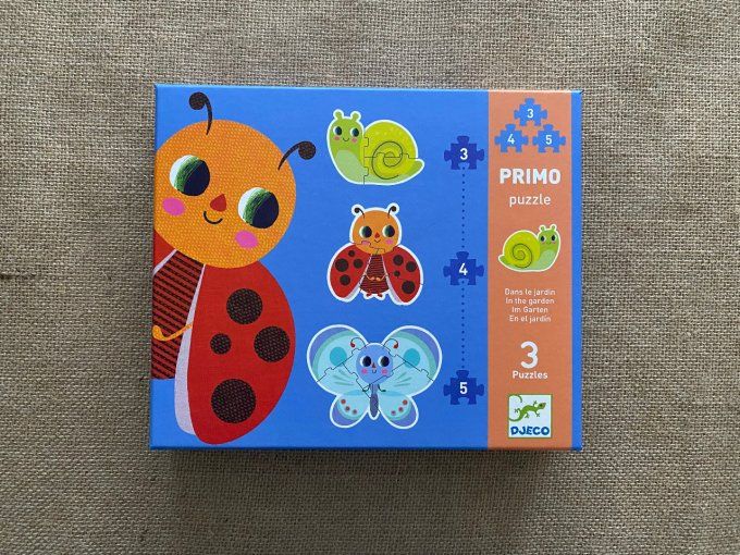 Primo puzzle dans le jardin 3 puzzles Djeco d'occasion