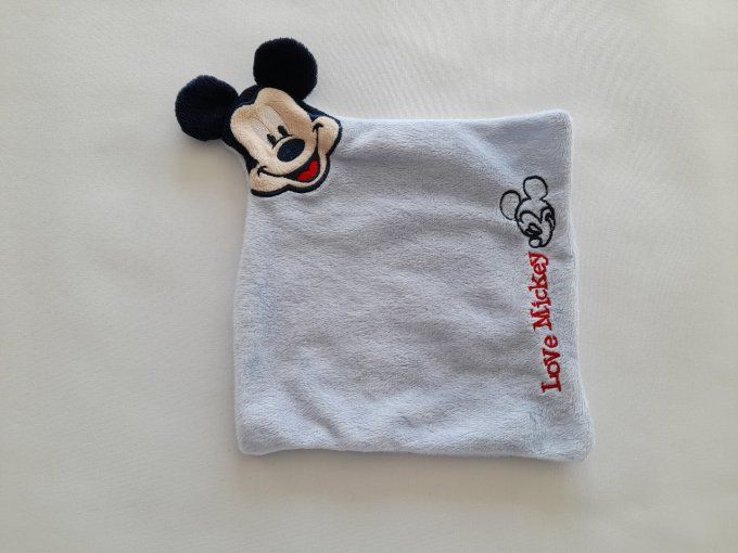 Doudou plat bleu Mickey Love Mickey Disney d'occasion