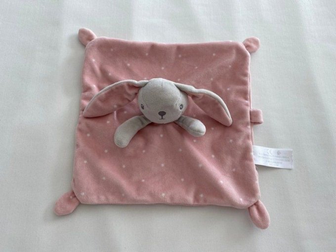 Doudou plat lapin rose étoiles Simba Toys d'occasion 