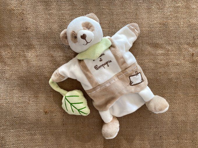 Doudou marionnette panda et sa feuille Doudou et Compagnie d'occasion