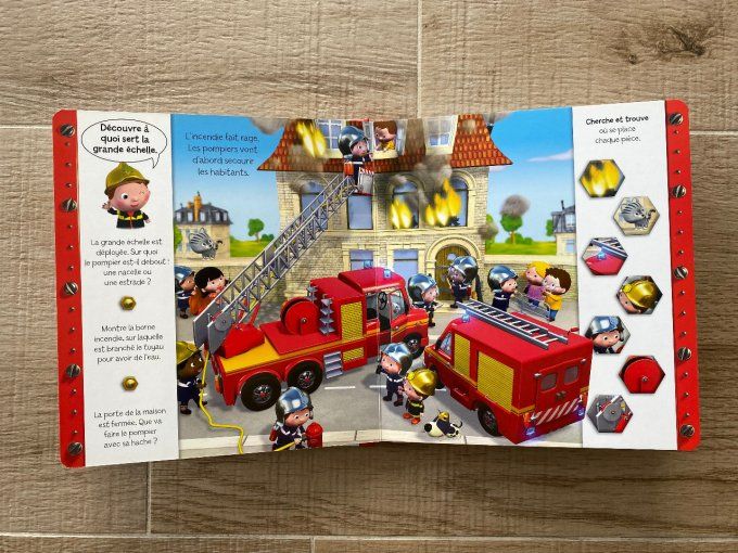 Livre découvre les pompiers avec Léon Fleurus d'occasion