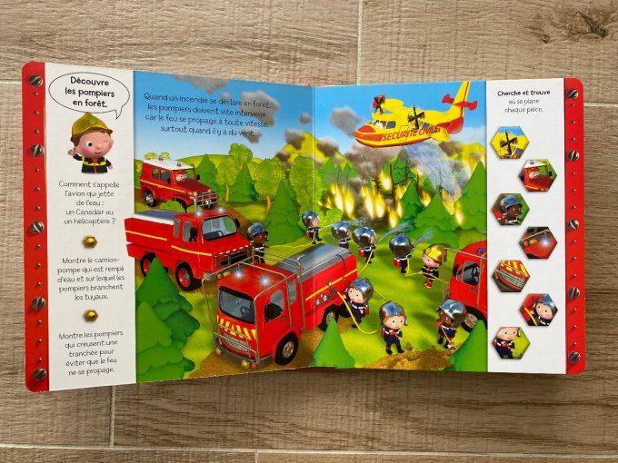 Livre découvre les pompiers avec Léon Fleurus d'occasion