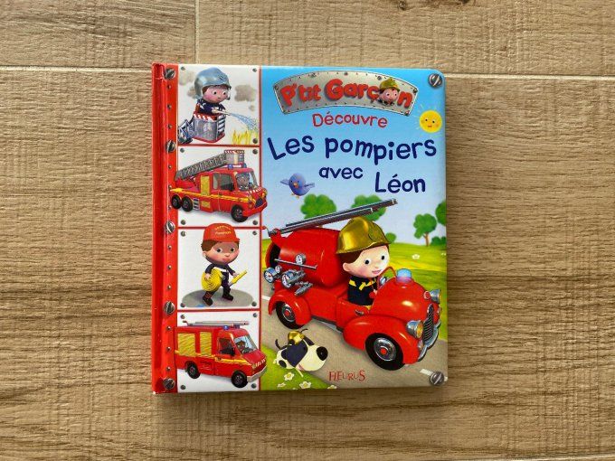 Livre découvre les pompiers avec Léon Fleurus