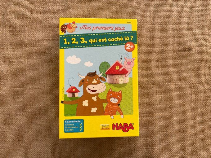 Jeu de société 1, 2, 3, qui est caché là ? Haba d'occasion