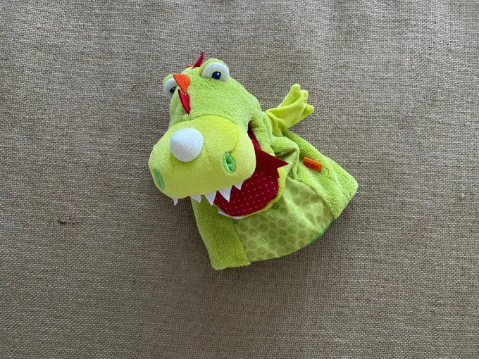 Doudou marionnette dragon Vinni Haba d'occasion