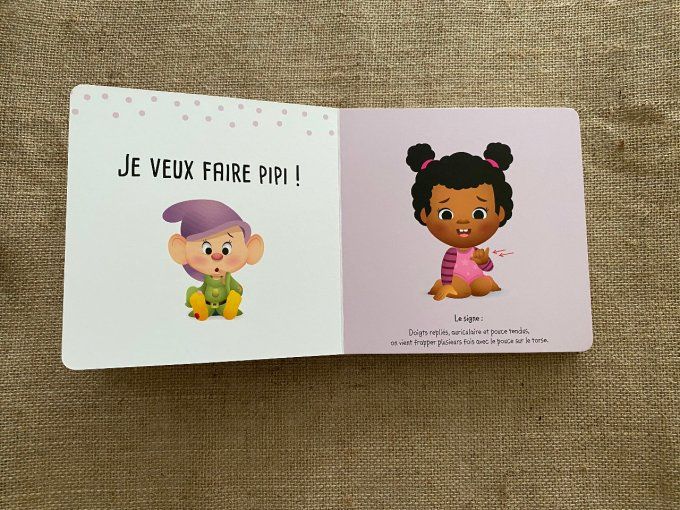 Livre bébé signe les premiers mots Disney Baby Hemma d'occasion 