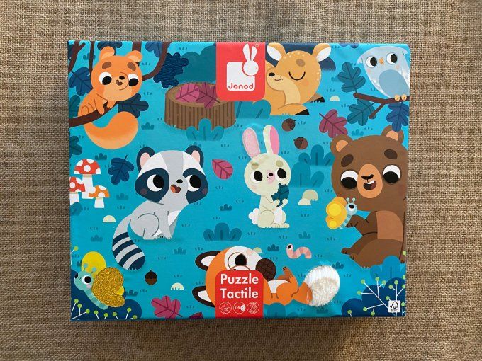 Puzzle tactile géant les animaux de la forêt 20 pièces Janod d'occasion