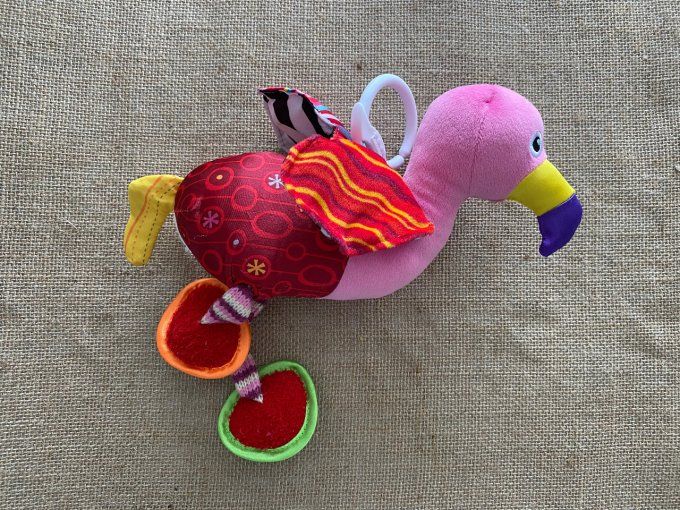 Peluche d'éveil Fiona le flamant rose Lamaze Tomy d'occasion