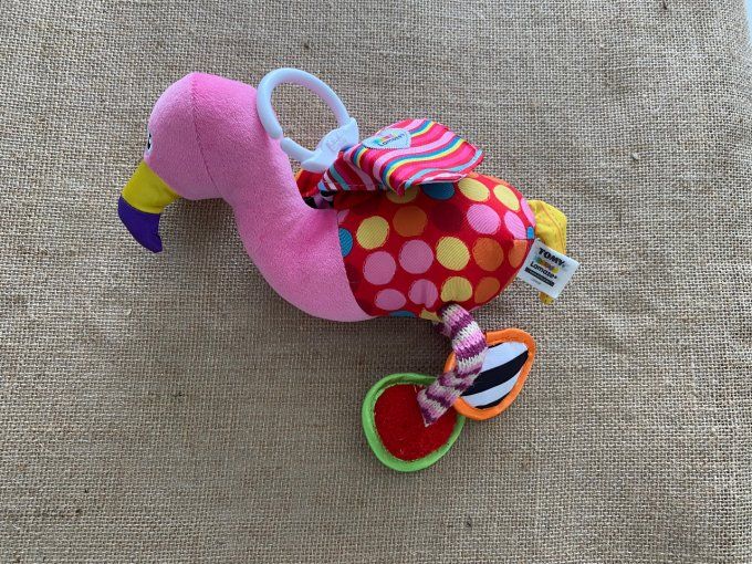 Peluche d'éveil Fiona le flamant rose Lamaze Tomy d'occasion