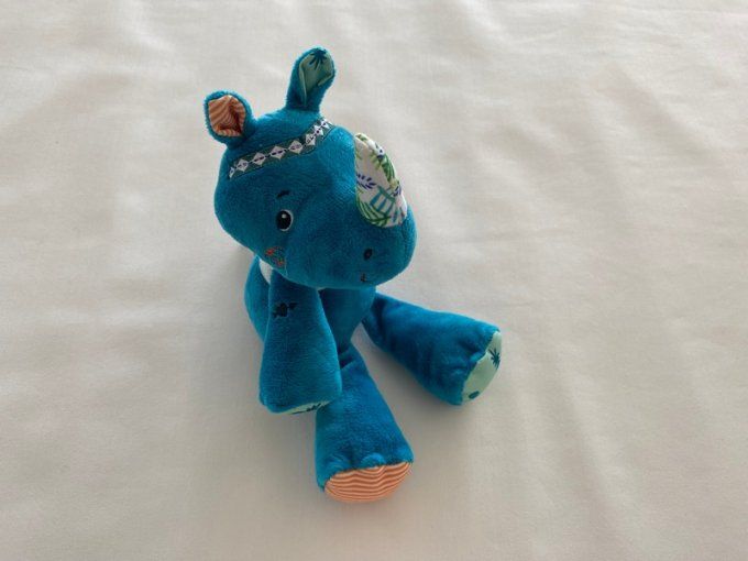 Peluche rhinocéros Marius Lilliputiens d'occasion 