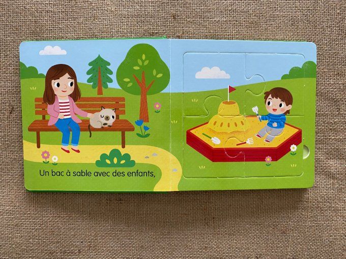 Mon livre puzzle Au parc, j'ai vu…5 puzzles 4 pièces Editions Lito d'occasion