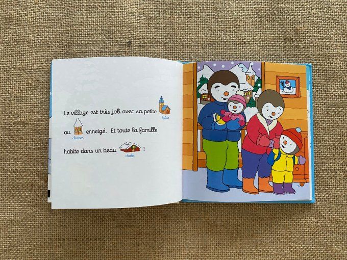 Livre T'choupi à la neige Nathan d'occasion