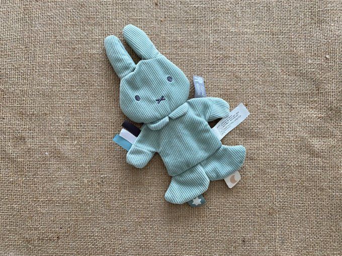 Doudou plat lapin vert Nijntje Miffy d'occasion