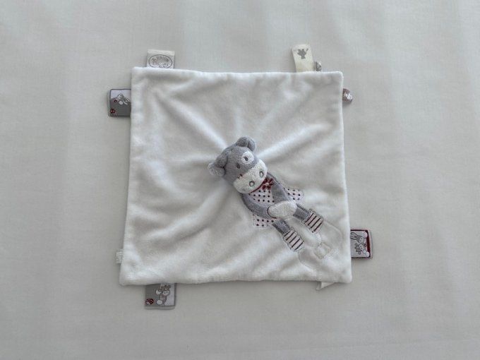 Doudou plat vache Lolita gris blanc Noukies d'occasion