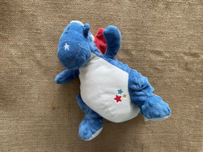 Peluche dragon bleu blanc Guss & Victor Noukies d'occasion