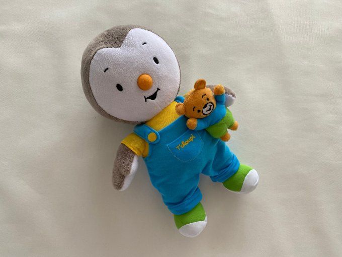 Peluche T'choupi avec ourson Jemini d'occasion