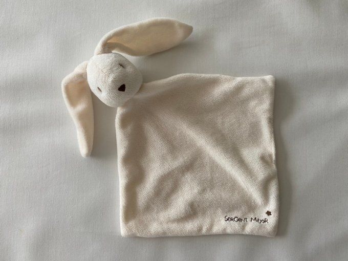 Doudou plat lapin beige Sergent Major d'occasion