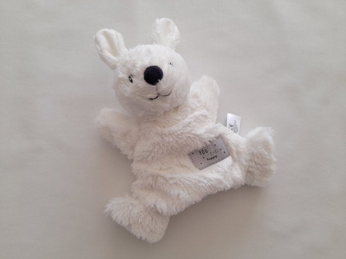 Doudou marionnette lapin blanc YOU MAKE ME happy Simba Toys d'occasion