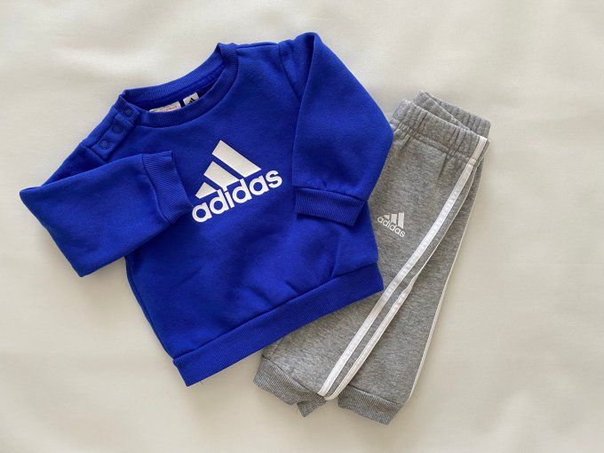 Survêtement bleu gris Adidas 3-6 mois d'occasion